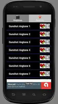 Play gunshot sound ringtone