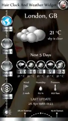 Play Hair Clock And Weather Widget