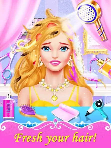 Play Hair Nail Salon: Makeup Games as an online game Hair Nail Salon: Makeup Games with UptoPlay