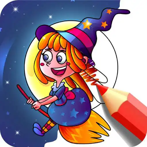 Play halloween coloring book pages APK