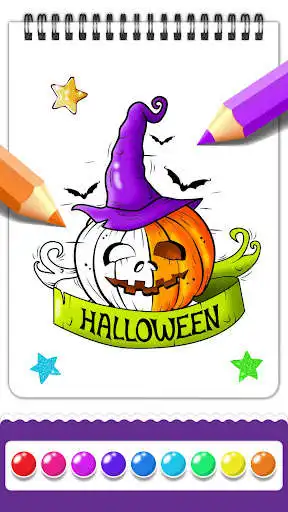 Play halloween coloring book pages as an online game halloween coloring book pages with UptoPlay