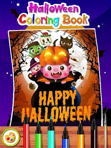 Play Halloween Coloring Page Games  and enjoy Halloween Coloring Page Games with UptoPlay