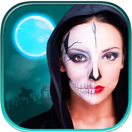 Free play online Halloween Party Makeup Stickers for Pictures  APK