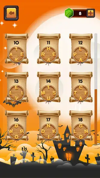 Play Halloween Word  connect as an online game Halloween Word  connect with UptoPlay