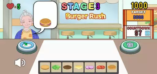 Play HamburgerRush-Fun food game as an online game HamburgerRush-Fun food game with UptoPlay