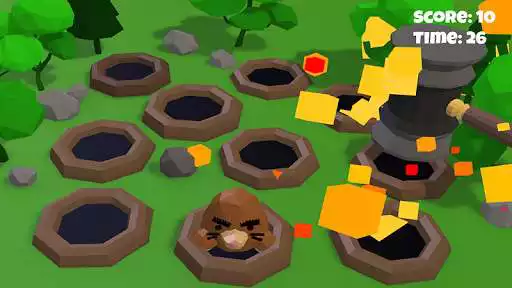 Play Hammer the hole with Mole 3D  and enjoy Hammer the hole with Mole 3D with UptoPlay