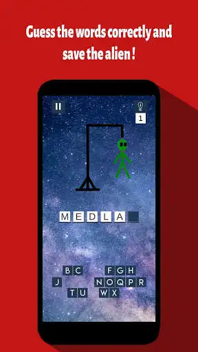 Play Hang-Man:ALIEN as an online game Hang-Man:ALIEN with UptoPlay