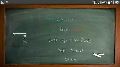 Play Hangman on Blackboard as an online game Hangman on Blackboard with UptoPlay