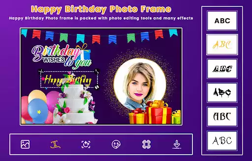 Play Happy Birthday Photo Frame as an online game Happy Birthday Photo Frame with UptoPlay