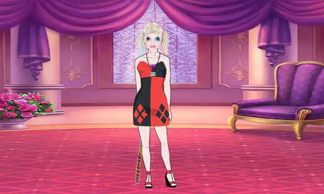 Play Harley Quinn dressup games fashion