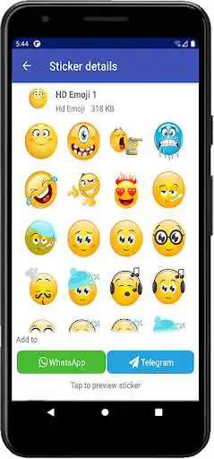 Play HD Emoji Stickers for WhatsApp and Telegram as an online game HD Emoji Stickers for WhatsApp and Telegram with UptoPlay