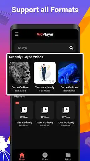 Play HD Video Player for All Format  and enjoy HD Video Player for All Format with UptoPlay