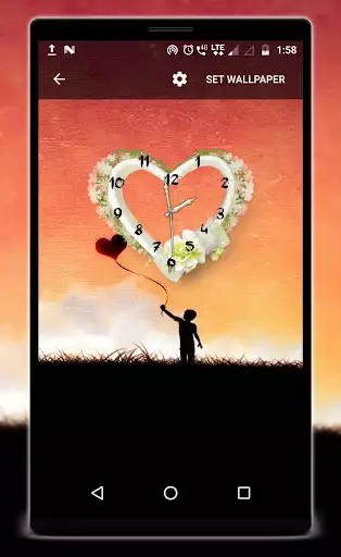 Play Heart Clock Live Wallpaper as an online game Heart Clock Live Wallpaper with UptoPlay