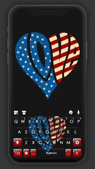 Play Heart USA Flag Keyboard Background  and enjoy Heart USA Flag Keyboard Background with UptoPlay