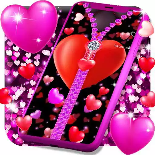 Free play online Heart Zipper Lock Screen  APK