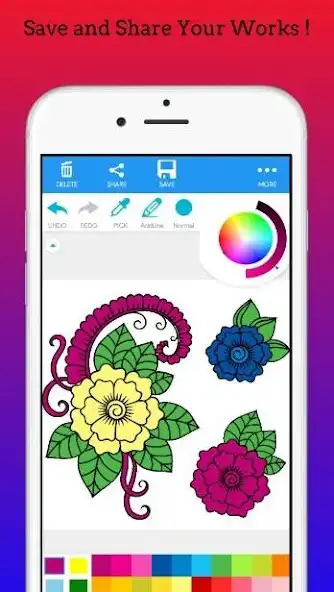 Play Henna Tattoo Coloring Book 2020 as an online game Henna Tattoo Coloring Book 2020 with UptoPlay