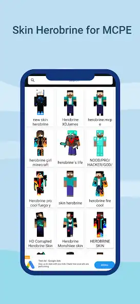 Play Herobrine Skins 3D as an online game Herobrine Skins 3D with UptoPlay