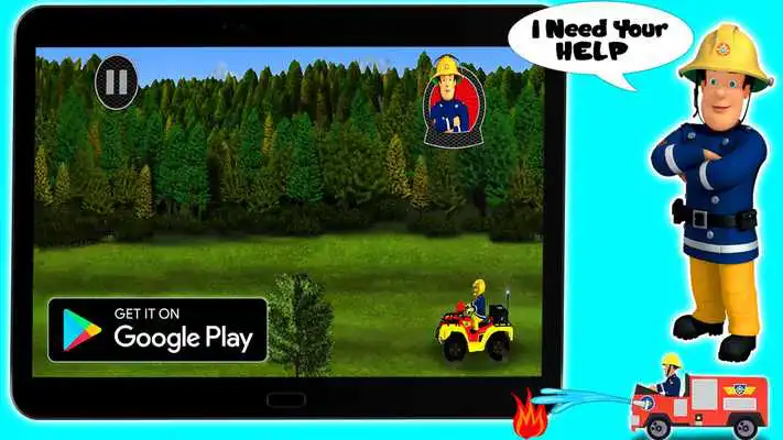 Play Hero Fireman : Mission Sam Adventure Game