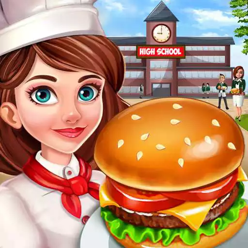 Free play online High School Café Girl: Burger Serving Cooking Game APK