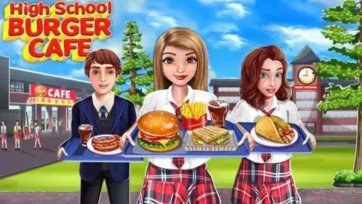 Play High School Café Girl: Burger Serving Cooking Game