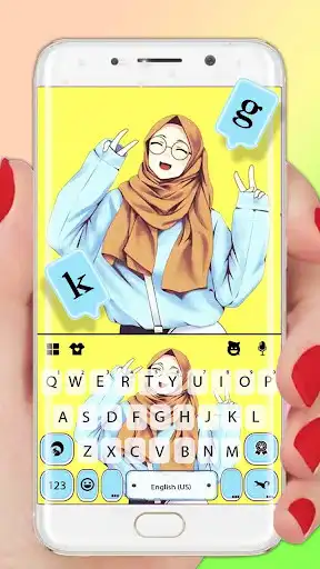 Play Hijab Girl Keyboard Theme  and enjoy Hijab Girl Keyboard Theme with UptoPlay