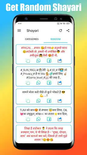 Play Hindi Shayari 2021 : Love, Attitude, Dosti as an online game Hindi Shayari 2021 : Love, Attitude, Dosti with UptoPlay