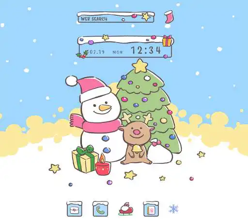 Play APK Holiday Wallpaper Christmas Snowman Theme  and enjoy Holiday Wallpaper Christmas Snowman Theme with UptoPlay jp.co.a_tm.android.plus_yukidaruma_no_xmas