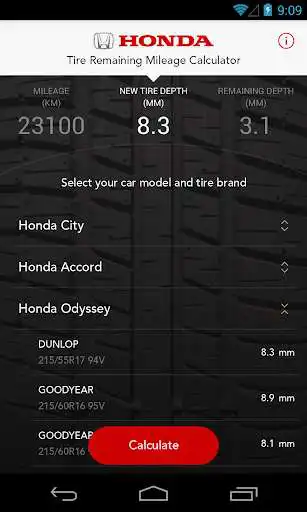 Play Honda Tire Mileage Calculator as an online game Honda Tire Mileage Calculator with UptoPlay