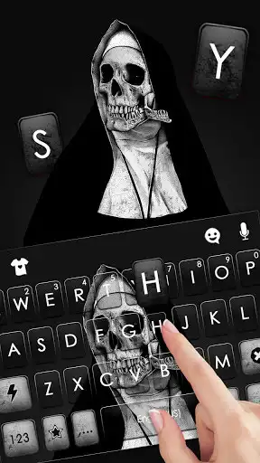 Play Horror Skull Nun Keyboard Background as an online game Horror Skull Nun Keyboard Background with UptoPlay