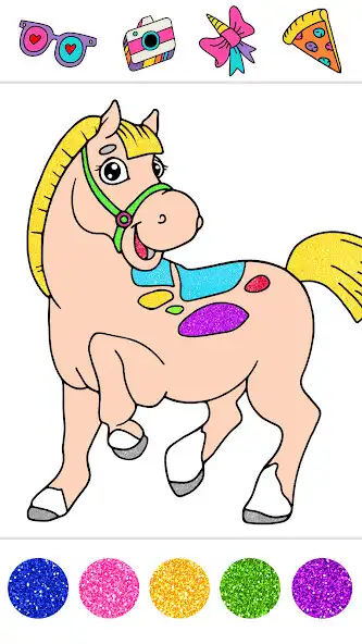 Play Horse coloring game glitter  and enjoy Horse coloring game glitter with UptoPlay