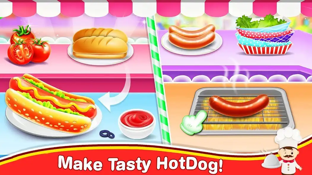 Play Hotdog Maker- Cooking Game as an online game Hotdog Maker- Cooking Game with UptoPlay