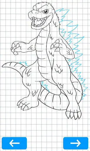 Play How to draw Godzilla King of the Monsters as an online game How to draw Godzilla King of the Monsters with UptoPlay