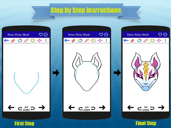 Play How to Draw Party Mask as an online game How to Draw Party Mask with UptoPlay