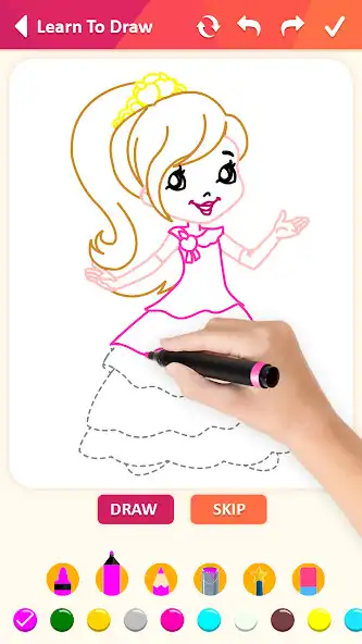 Play How To Draw Princess - Princess Coloring  and enjoy How To Draw Princess - Princess Coloring with UptoPlay