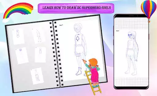 Play How to Draw SuperHero Girls  and enjoy How to Draw SuperHero Girls with UptoPlay