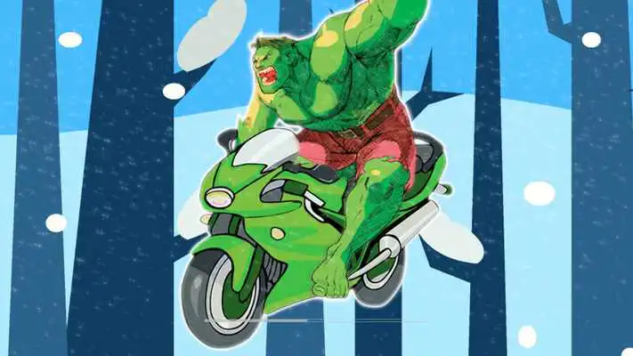 Play hulk racing motorbike