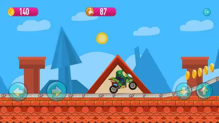 Play hulk racing motorbike