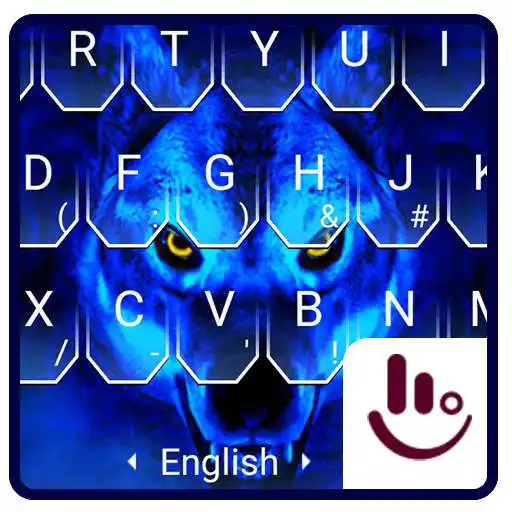 Free play online Ice Neon Wolf Keyboard Theme  APK