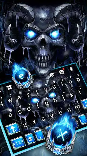 Play Ice Reaper Skull Keyboard Theme as an online game Ice Reaper Skull Keyboard Theme with UptoPlay