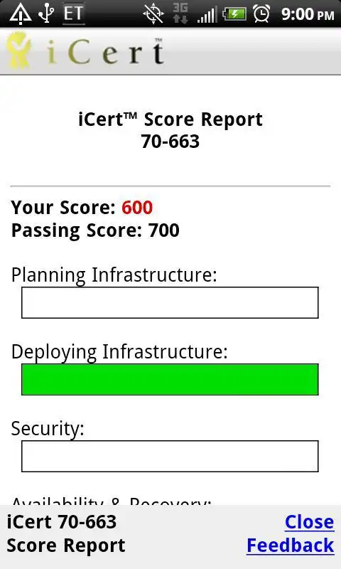 Play iCert Practice Exam - Network+