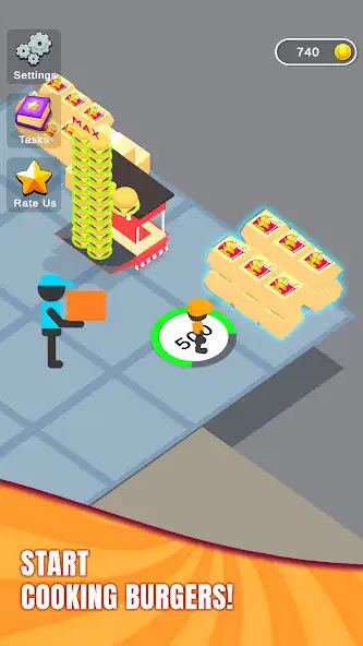 Play Idle Burger Shop Tycoon - Game as an online game Idle Burger Shop Tycoon - Game with UptoPlay