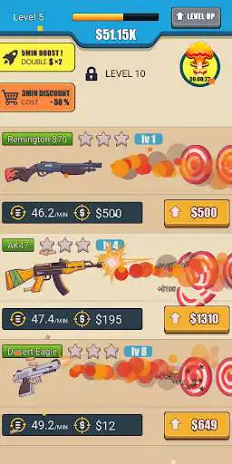 Play Idle Guns as an online game Idle Guns with UptoPlay