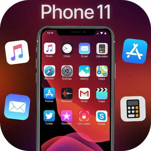 Play iLauncher Phone 11 Max Pro OS 13 Black Theme APK