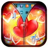 Free play online I Love U Zipper Lock Screen APK