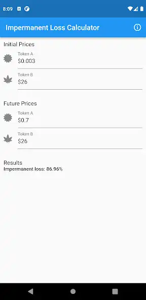 Play Impermanent Loss Calculator as an online game Impermanent Loss Calculator with UptoPlay