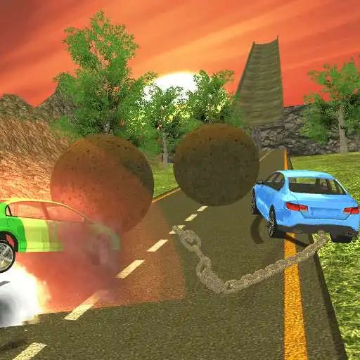 Play Impossible Chained Car Crash Vs Rolling Ball APK