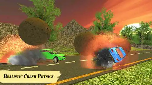 Play Impossible Chained Car Crash Vs Rolling Ball as an online game Impossible Chained Car Crash Vs Rolling Ball with UptoPlay