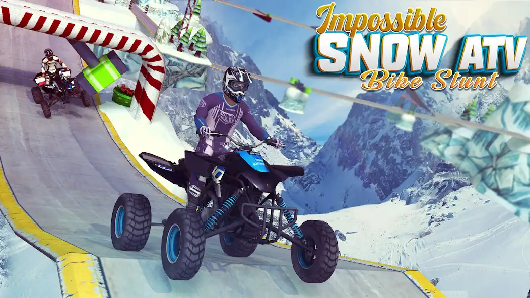 Play Impossible Snow ATV Bike Stunt  and enjoy Impossible Snow ATV Bike Stunt with UptoPlay