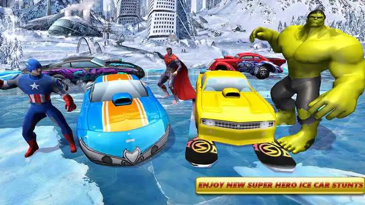 Play Impossible Stunts Car Mega Ramp Ice Racing