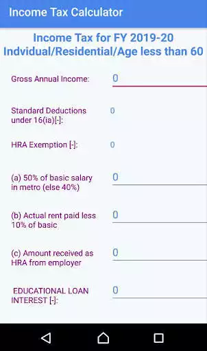 Play Income Tax Calculator as an online game Income Tax Calculator with UptoPlay